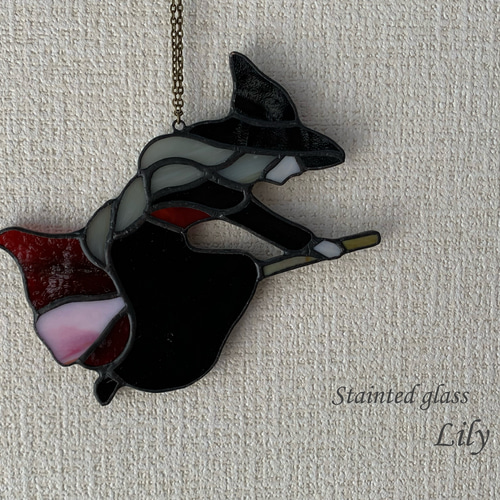 ステンドグラス ハロウィン オーナメント「エレガントな魔女」 再販