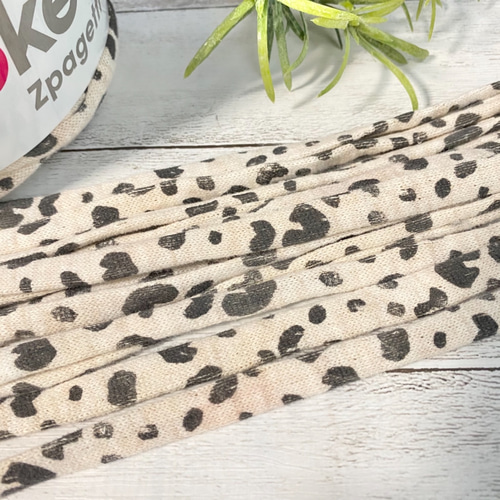 5m¥400】クリームダルメシアン♡アニマル♡ズパゲッティ✧切り売り 糸  