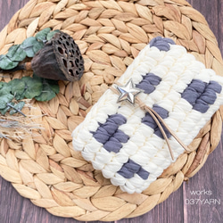 ダルメシアン柄マルチポーチ✧ズパゲッティ✧Tシャツヤーン✧ロシア  