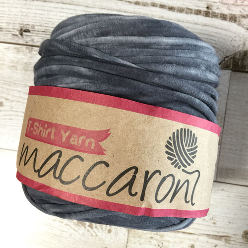 ◡̈⃝3m¥300◡̈⃝ マカロニ タイダイ ダークグレー 糸・ミシン糸  