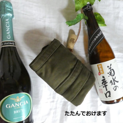 ワインバック　日本酒バッグ　トートバッグ　保冷　エコバッグ 　日本酒　ワイン　 7枚目の画像