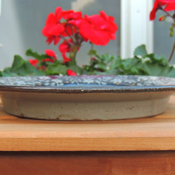 花模様のリム皿 4枚目の画像