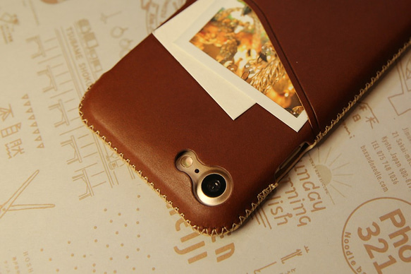 特價20%OFF- iPhone 8 /iPhone 7 / 4.7吋 新極簡系列皮革保護套 - 馬鞍棕 第2張的照片