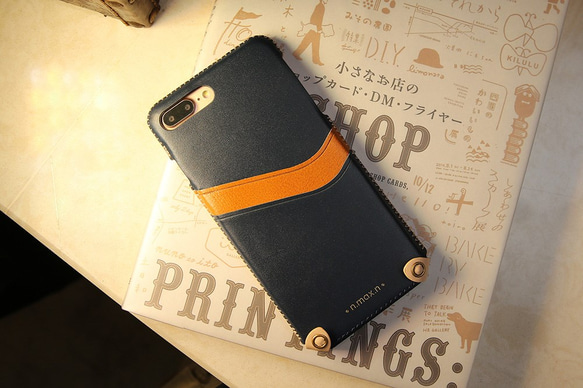 特價20%OFF- iPhone 8 PLUS / 7 PLUS / 5.5吋 新極簡系列皮革保護套- 海軍藍 第1張的照片