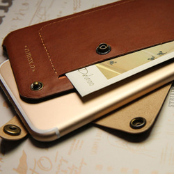 iPhone 7 iPhone 8 / 4.7吋 極簡系列側入款皮革保護套 - 馬鞍棕 第4張的照片