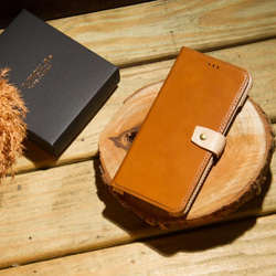 iPhone X / Xs 經典款手帳系列皮革保護套 - 棕色 第1張的照片