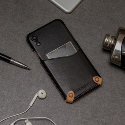 特價20%OFF-iPhone XR 極簡系列經典款皮革保護套 - 騎士黑 第1張的照片