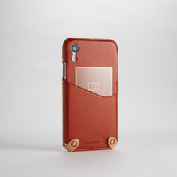 iPhone XR 極簡系列經典款皮革保護套 - 馬鞍棕 第4張的照片