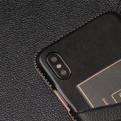 特價20%OFF-iPhone Xs MAX 極簡系列經典款皮革保護套 - 騎士黑 第2張的照片