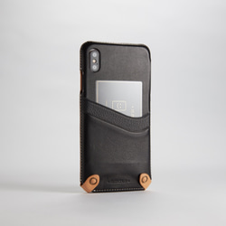 特價20%OFF-iPhone Xs MAX 極簡系列經典款皮革保護套 - 騎士黑 第4張的照片