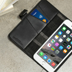特價20%OFF- iPhone7 iPhone8 PLUS/5.5吋 手帳系列層疊款皮革保護套 - 雅緻黑 第2張的照片
