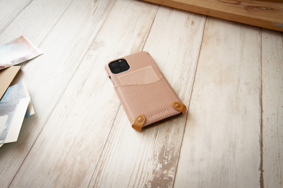 iPhone 11 Pro MORANDI系列極簡款手機皮套 - 奶茶粉 第2張的照片