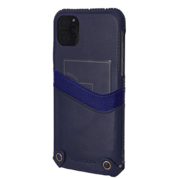 iPhone 11 Pro MAX 極簡系列經典款皮革保護套 - 海軍藍 第2張的照片