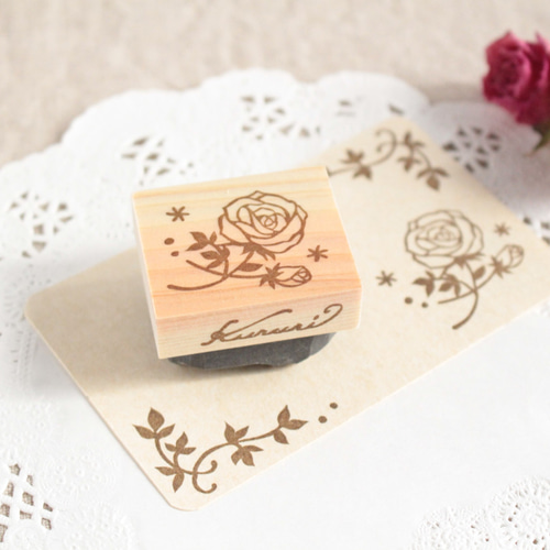 薔薇のはんこ スタンプ 花 はんこ・スタンプ Kururi Stamp |くるり