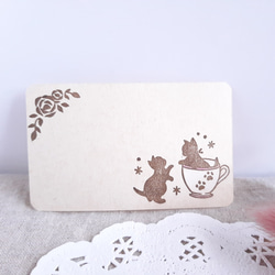 ティーカップと仲良しツインズ猫のスタンプ 3枚目の画像