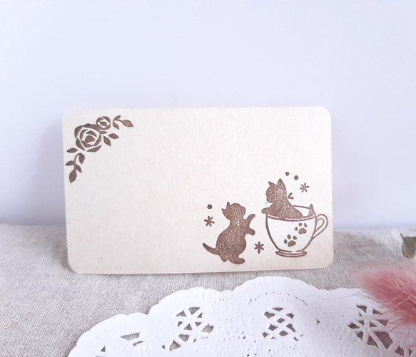 ティーカップと仲良しツインズ猫のスタンプ 3枚目の画像