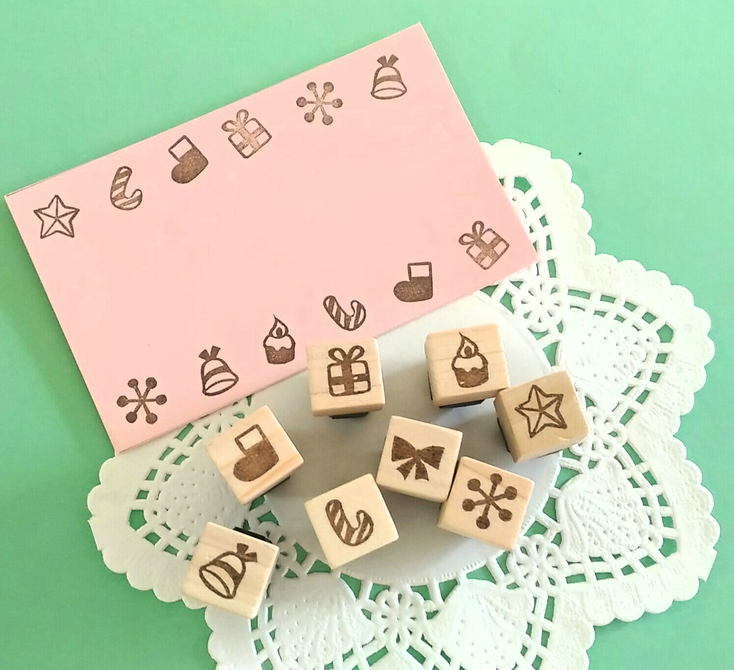 消しゴムはんこ No.9 小さなクリスマスセット 消しゴムはんこ No.9 小さなクリスマスセット