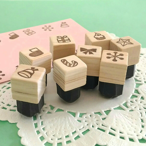 消しゴムはんこ No.9 小さなクリスマスセット edc146f5e34eee91febd690fc798e6