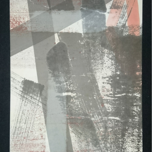 墨と和紙による抽象画(無題) 絵画 rumble218 通販 6576290