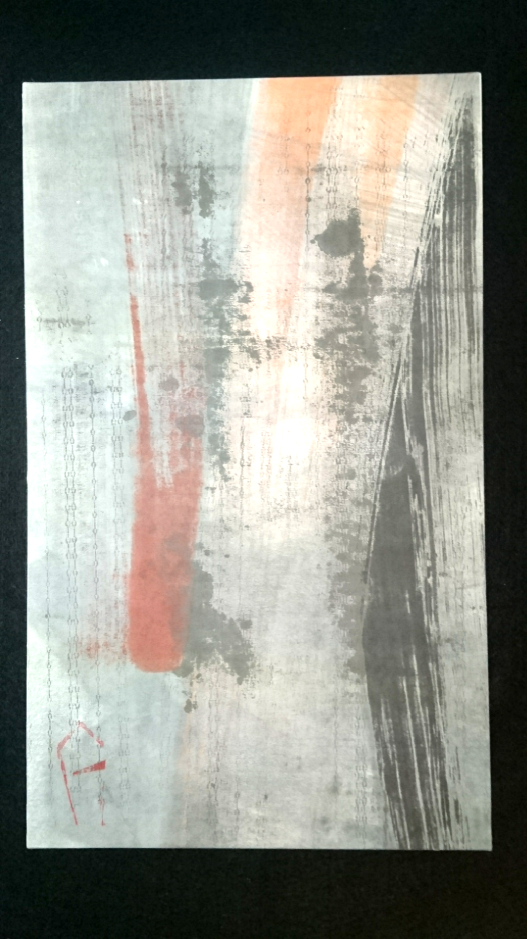 抽象 水墨画 二千十五年 A4サイズ（額付き！） アート 墨絵 抽象画 a04 絵画 MarieK 通販 9121199｜Creema