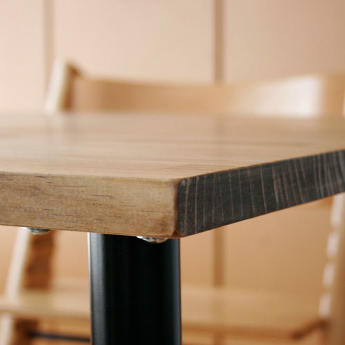 【ももさん】70×60 高さ100テーブル　塗装はジャコビーン Jaco table｜ジャコダイニングテーブル ヒノキ無垢｜ROUGH&TOUGH