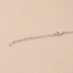 シンプルな925スターリングシルバー淡水真珠のネックレス一粒 2枚目の画像