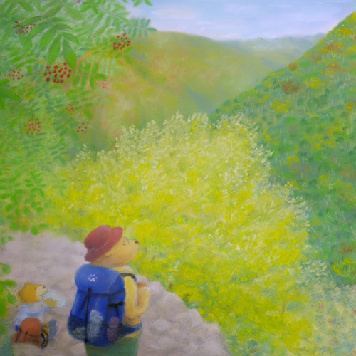 入荷now 買えない 絵画 油絵「山の神（明神だけ）」F10 絵画