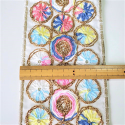 インド直輸入　カラフル刺繍リボン③ 3枚目の画像