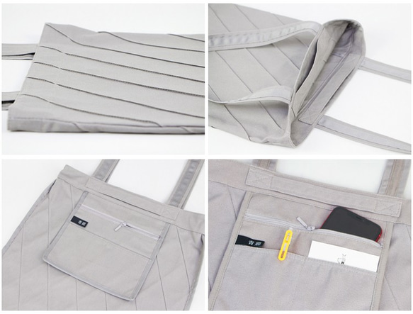帆布環保購物袋 4色 大容量 原創立體斜縫工藝 A4可放 第4張的照片