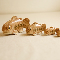 受注生産【中】陶器のいわな　みずみずしい川魚 3枚目の画像