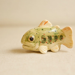 受注生産【大】陶器のあまご　みずみずしい川魚 1枚目の画像