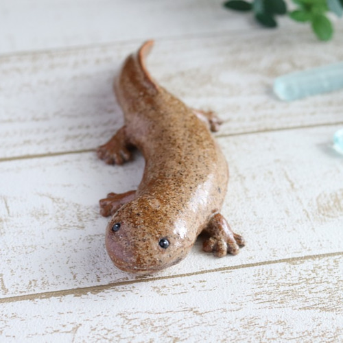 ハンドメイド　麻ぐるみ　オオサンショウウオ　105㎝！BIG！実物大！大山椒魚 ハンドメイド 麻ぐるみ オオサンショウウオ 105㎝！BIG！実物大