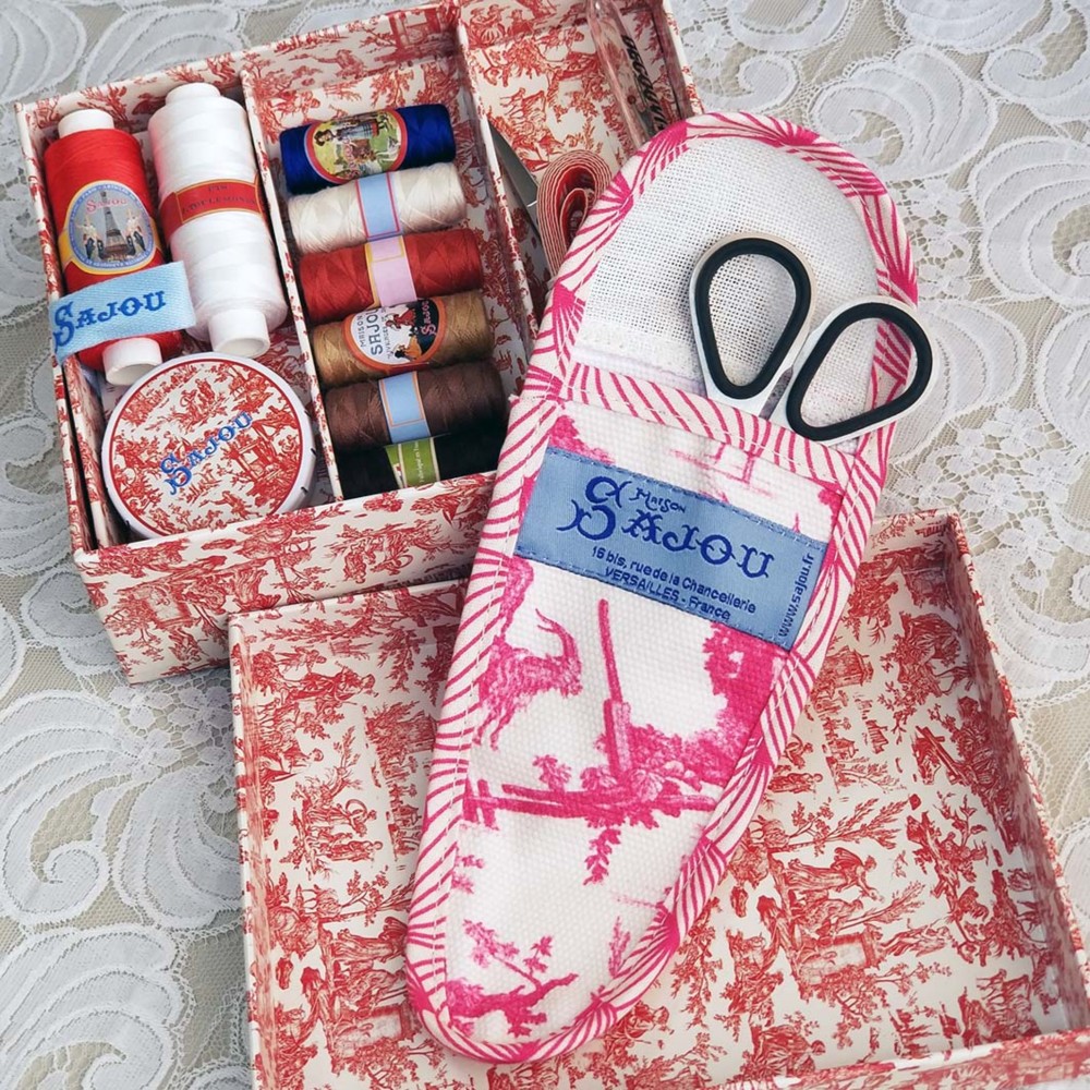 Sajouシザーケース★トワルドジュイピンク-Lサイズ 再入荷