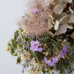 紫陽花とスモークツリーのスワッグ 3枚目の画像