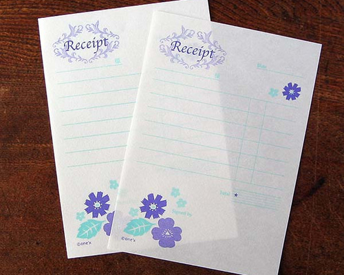 納品書な領収書・フラワー メモ帳 one'x creation. 通販 3752727