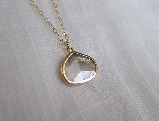 グレースライスダイヤモンド K18YGネックレス