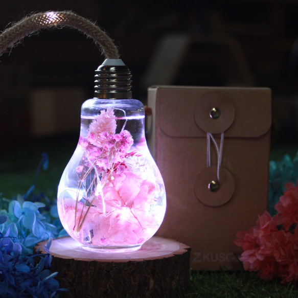 客製禮物 植物性超美小夜燈 木盒精裝 禮物 USB觸控調光 第3張的照片