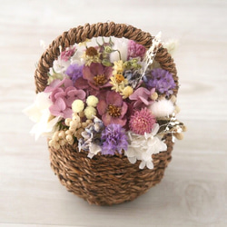 Flower basket (S) アネモネ purple 1枚目の画像