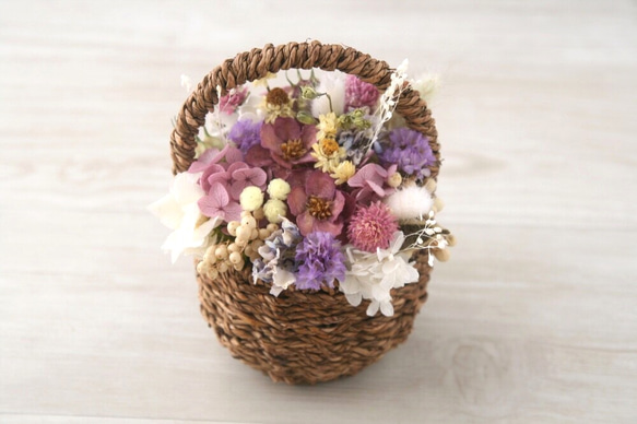Flower basket (S) アネモネ purple 1枚目の画像