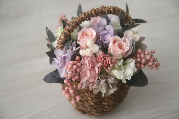 Flower basket (S) Antique pink 2枚目の画像