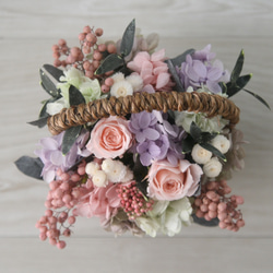 Flower basket (S) Antique pink 4枚目の画像
