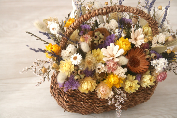 Natural  dryflower basket 2枚目の画像