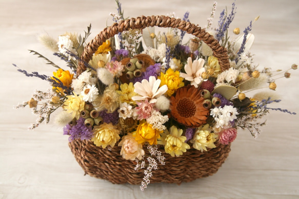 Natural  dryflower basket 3枚目の画像