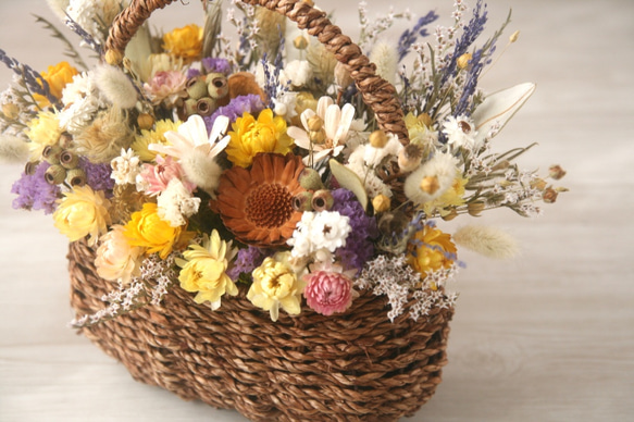 Natural  dryflower basket 4枚目の画像