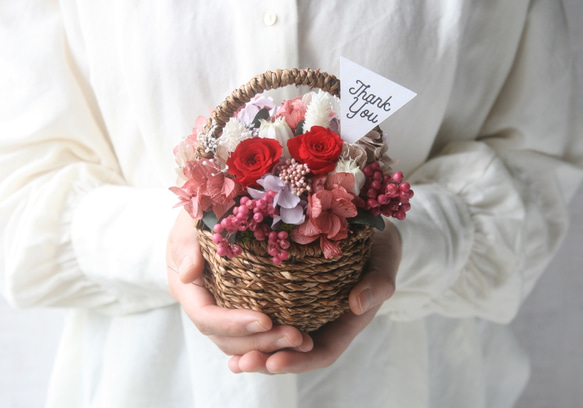 Flower basket (S) Red 2枚目の画像