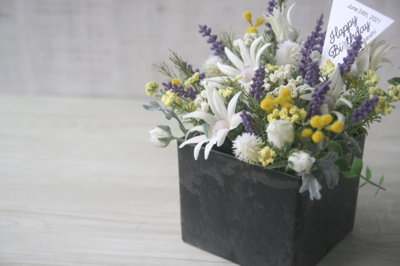 [父の日・開店祝い・新築祝い} creema限定　　lavender&flannel  arrangement 2枚目の画像