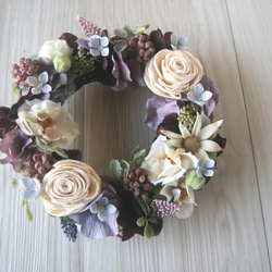 ソーラローズのchocolateリース Artificial Flower 　 4枚目の画像