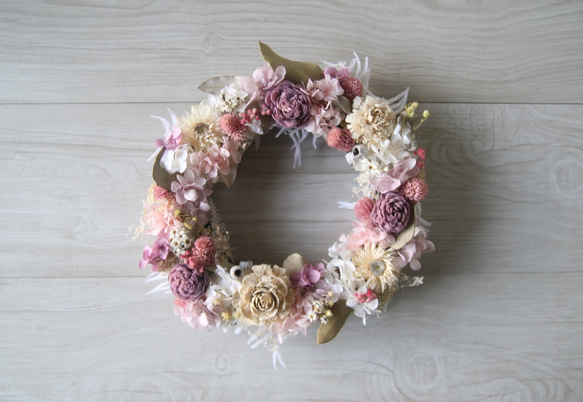 母の日おすすめPurplue White wreath 3枚目の画像