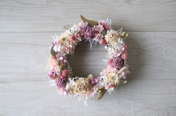 母の日おすすめPurplue White wreath 4枚目の画像