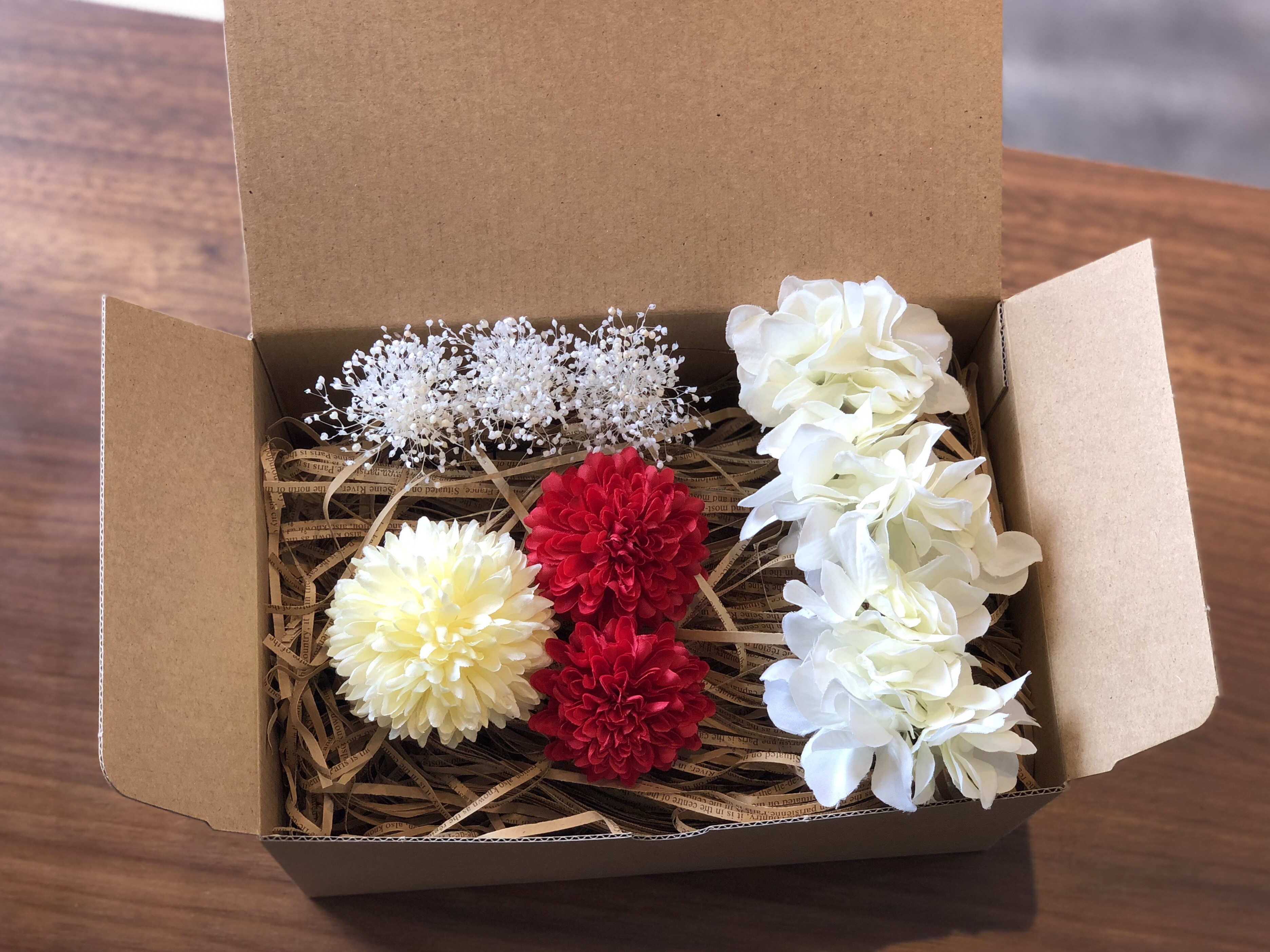 和装 髪飾り 白ピンポンマム 紫陽花 ドライフラワー 成人式 結婚式 ヘッドドレス 振袖 卒業式 ブライダル 袴 白無垢